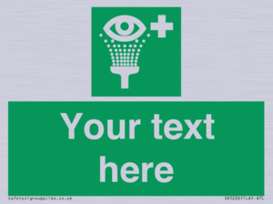 Custom Eye Wash Station Sign